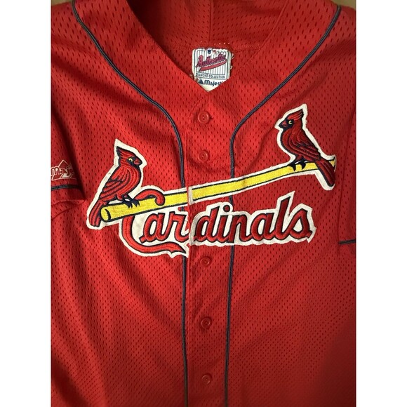 VTG 2000's Authentic Majestic St. Louis Cardinals Mark McGwire Jersey Mens Red L - Picture 3 of 7